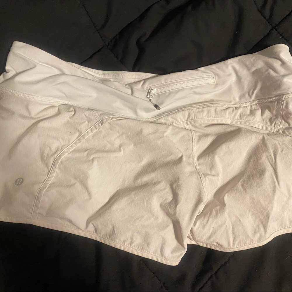 white lululemon shorts size 12